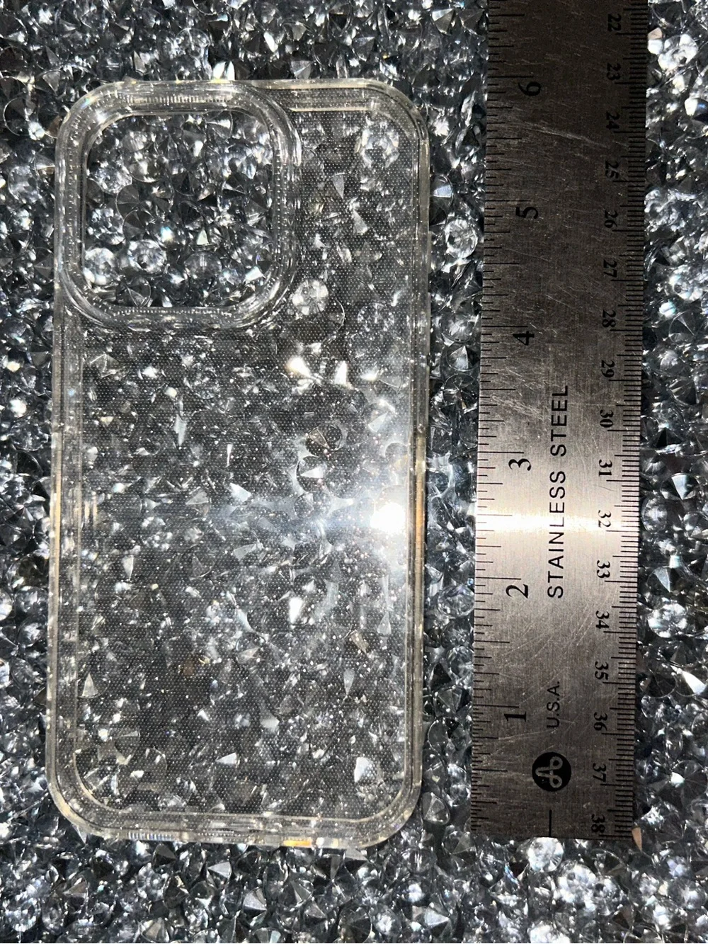 iPhone 15 pro Clear Glitter Phone Case - Unbranded